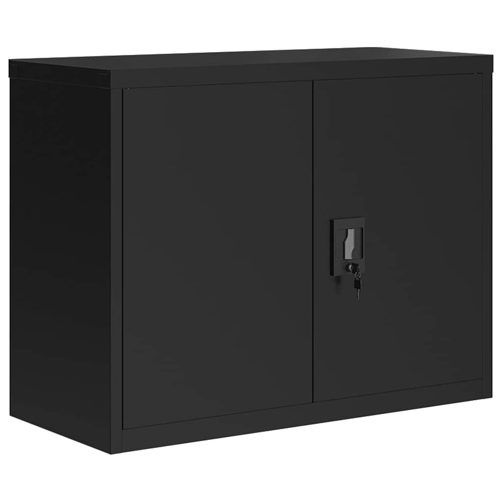 File Cabinet Black 90x40x70 cm Steel